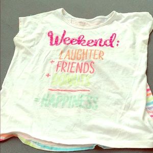 A multicolored tee-shirt